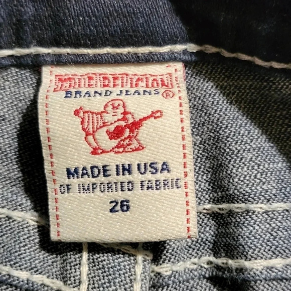 True Religion Lola Jeans Sequin Pocket Logo Cut:603155 style:104H06CI #0014 - Picture 4 of 10